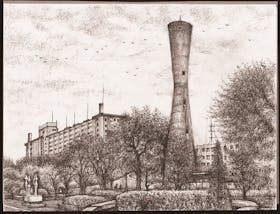 「多摩川住宅風景」2016年